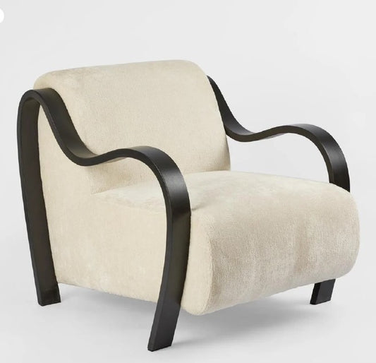 Apollo Armchair Ivory & Black