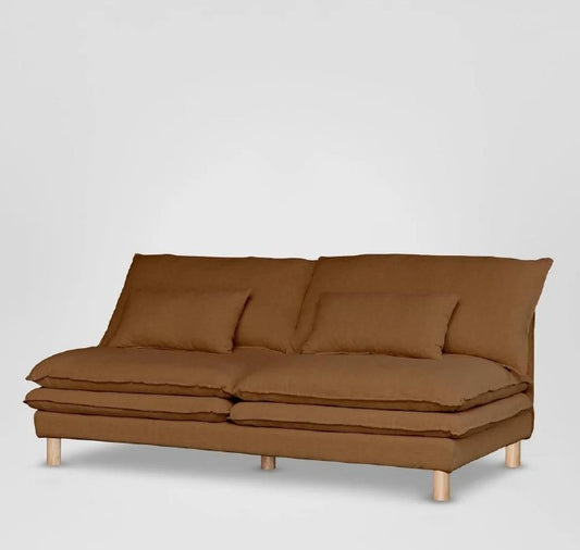 Aura 2str No Arms Sofa Base with Cover Brown