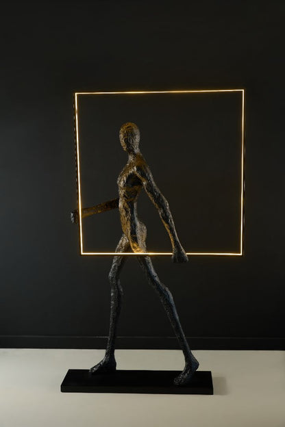 Artistic Figurine Floor Lamp L900*W230*H180mm                            black color