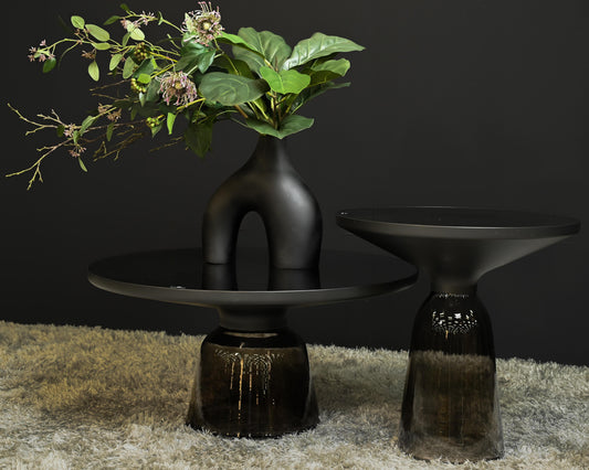 Black Glass Side Table (Small)