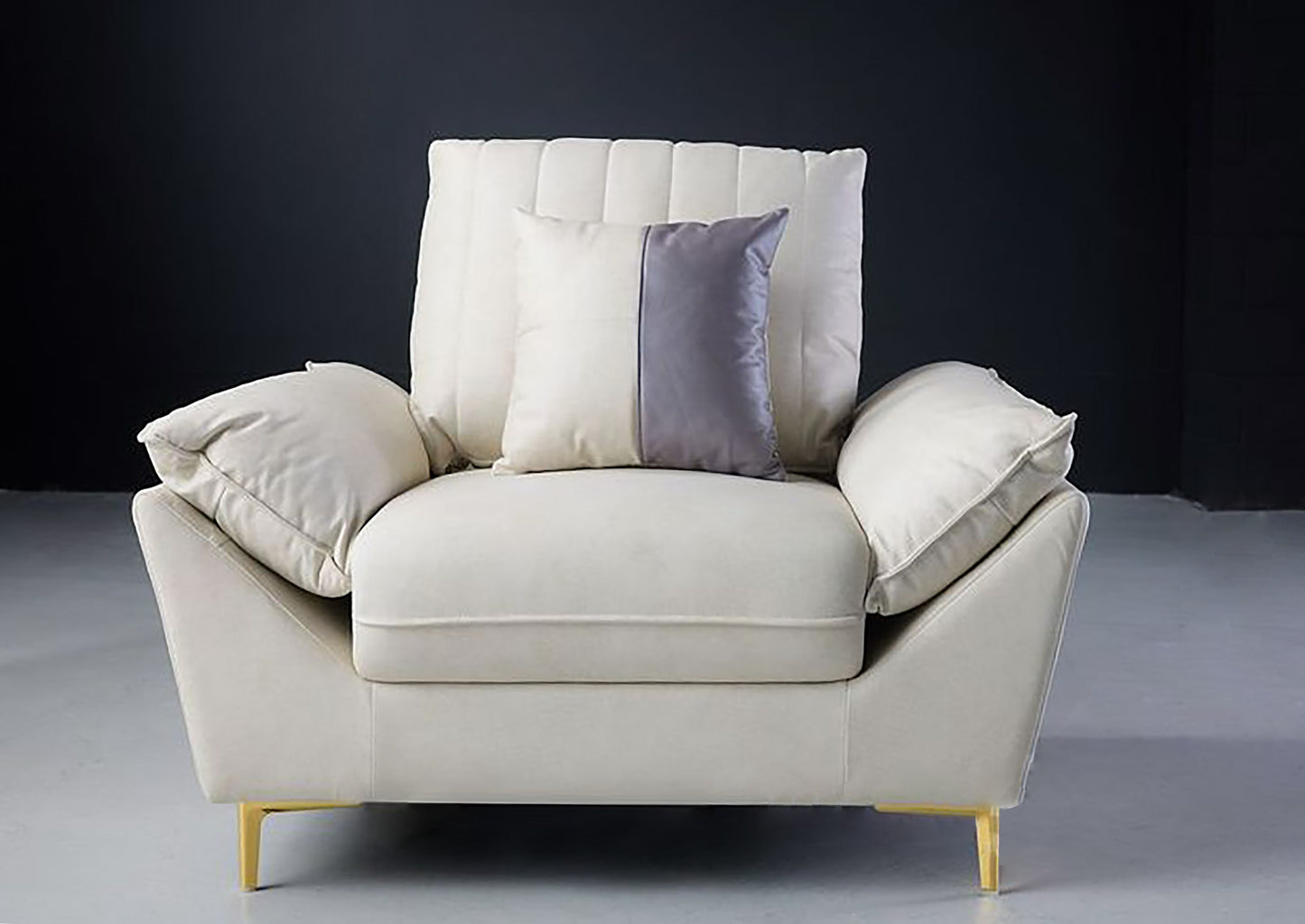 Angel 1S taupe PU leather couch