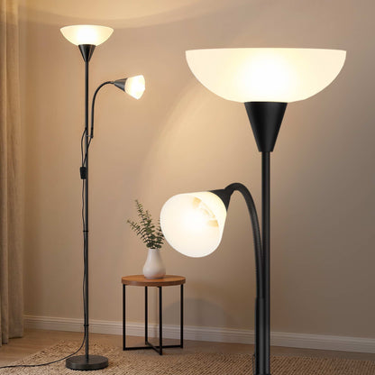 Floor Lamp Mother and Child Modern Home Living Room Office Reading Black