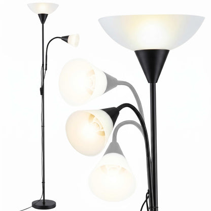 Floor Lamp Mother and Child Modern Home Living Room Office Reading Black