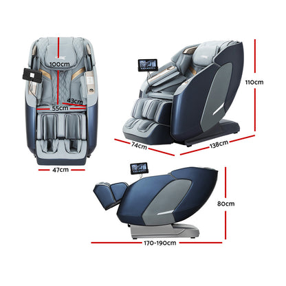 Rio 4D Massage Chair Recliner SL Track Full Body Zero Gravity Massager Heated AI Body Scan Melisa