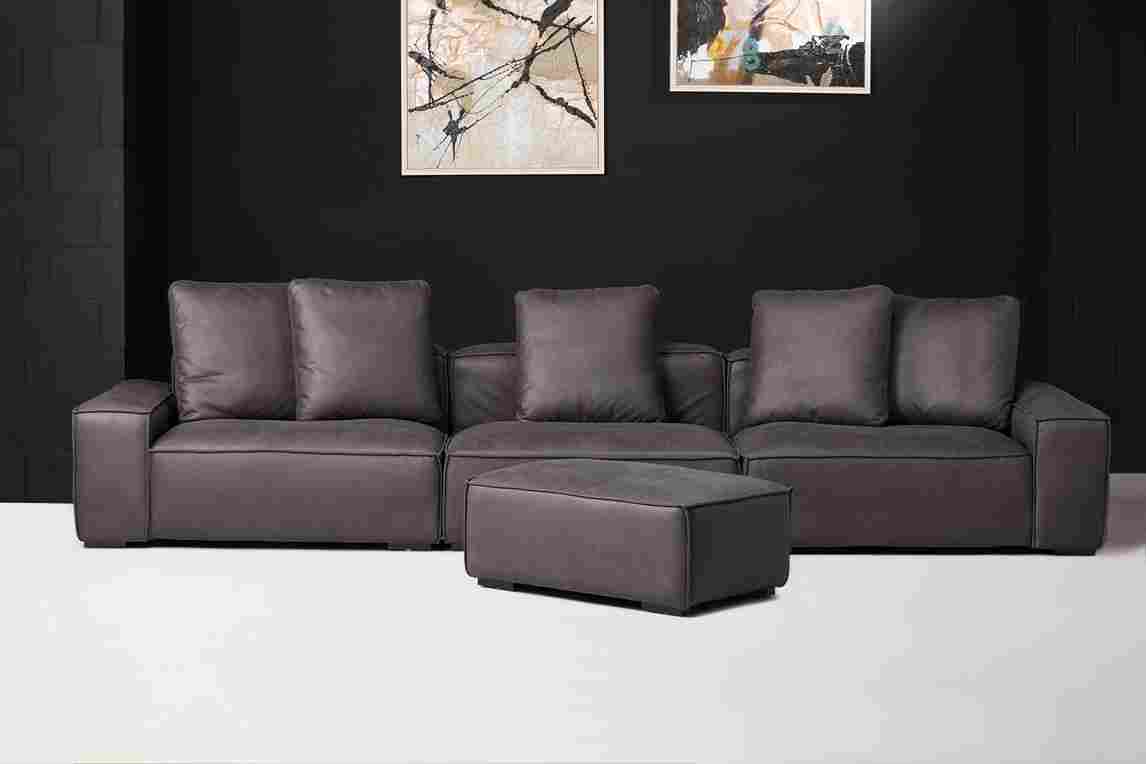 Nico 3 seater charcoal sofa