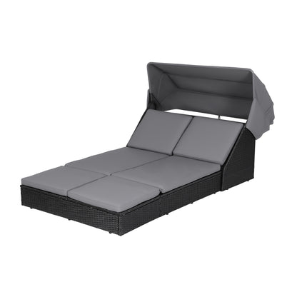 Knox Outdoor Day Bed Sun Lounge Setting Wicker Lounger Patio Furniture