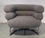 Cliff Teddy Fabric Chair With Stainless Steel Legs