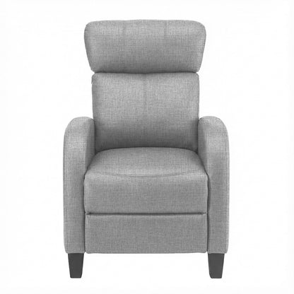 Ava Massage Recliner Chair Small Recliner Sofa for Adults Fabric Grey