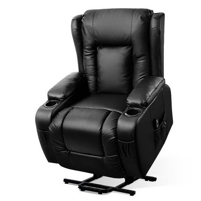 Kai Recliner Chair Lift Assist Heated Massage Chair Leather Rukwa