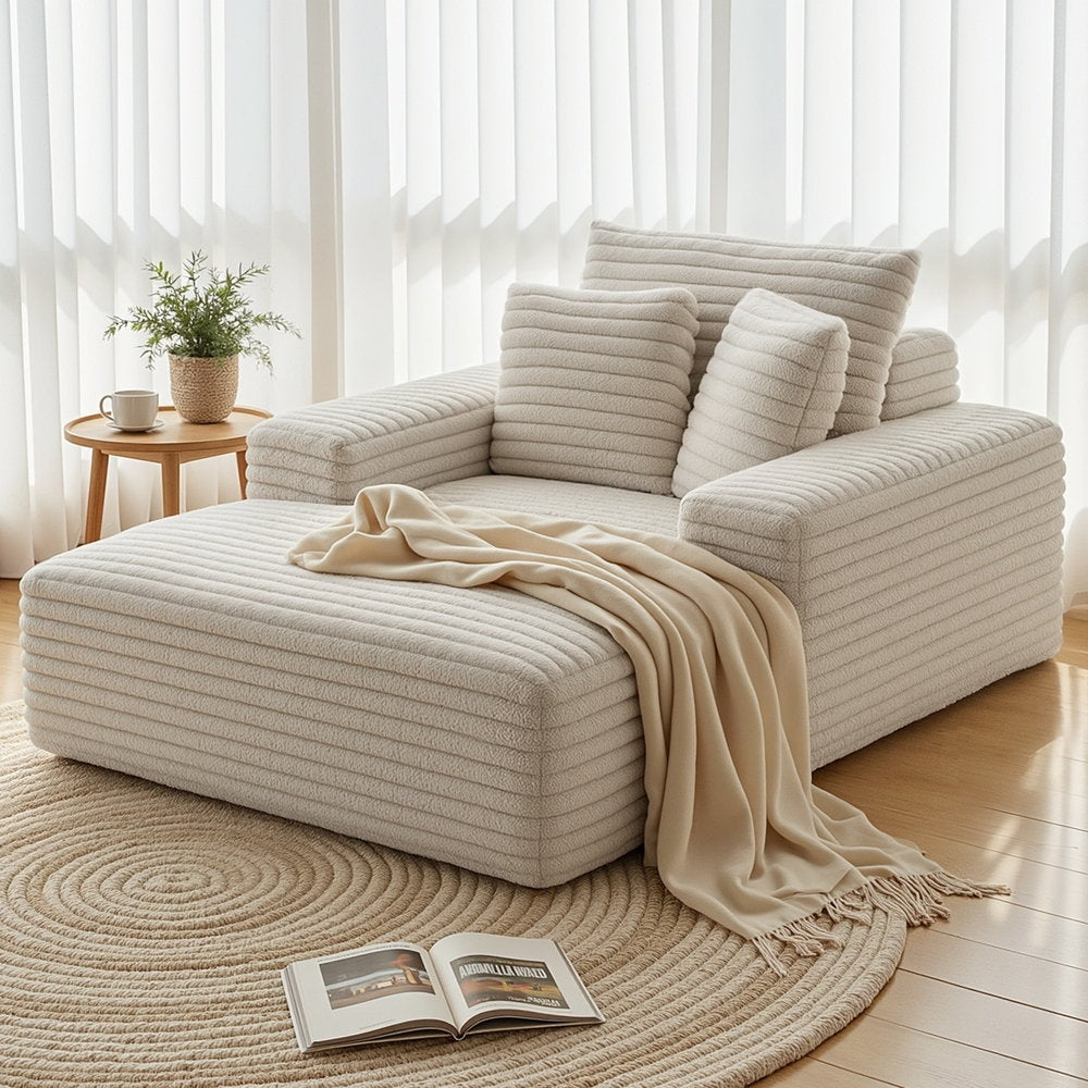 Shila Sofa Bed Lounge Chair Recliner Couch Reading Chairs Sleeper Cloud Sofas Faux Fur Fabric