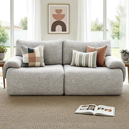 Kai 2 Seater Sofa Modular Sectional Sofas Couch Bed No Assembly Living Room Grey
