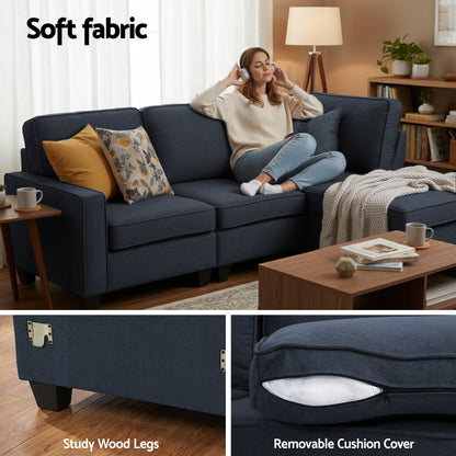 Isla Modular Sofa Chaise Set 4-seater Dark Grey