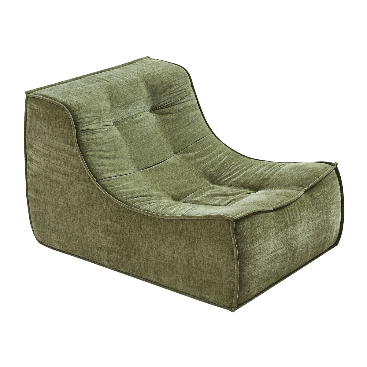 Green Olives   Sofa Armless Chenille No Assembly Removable Cover Green