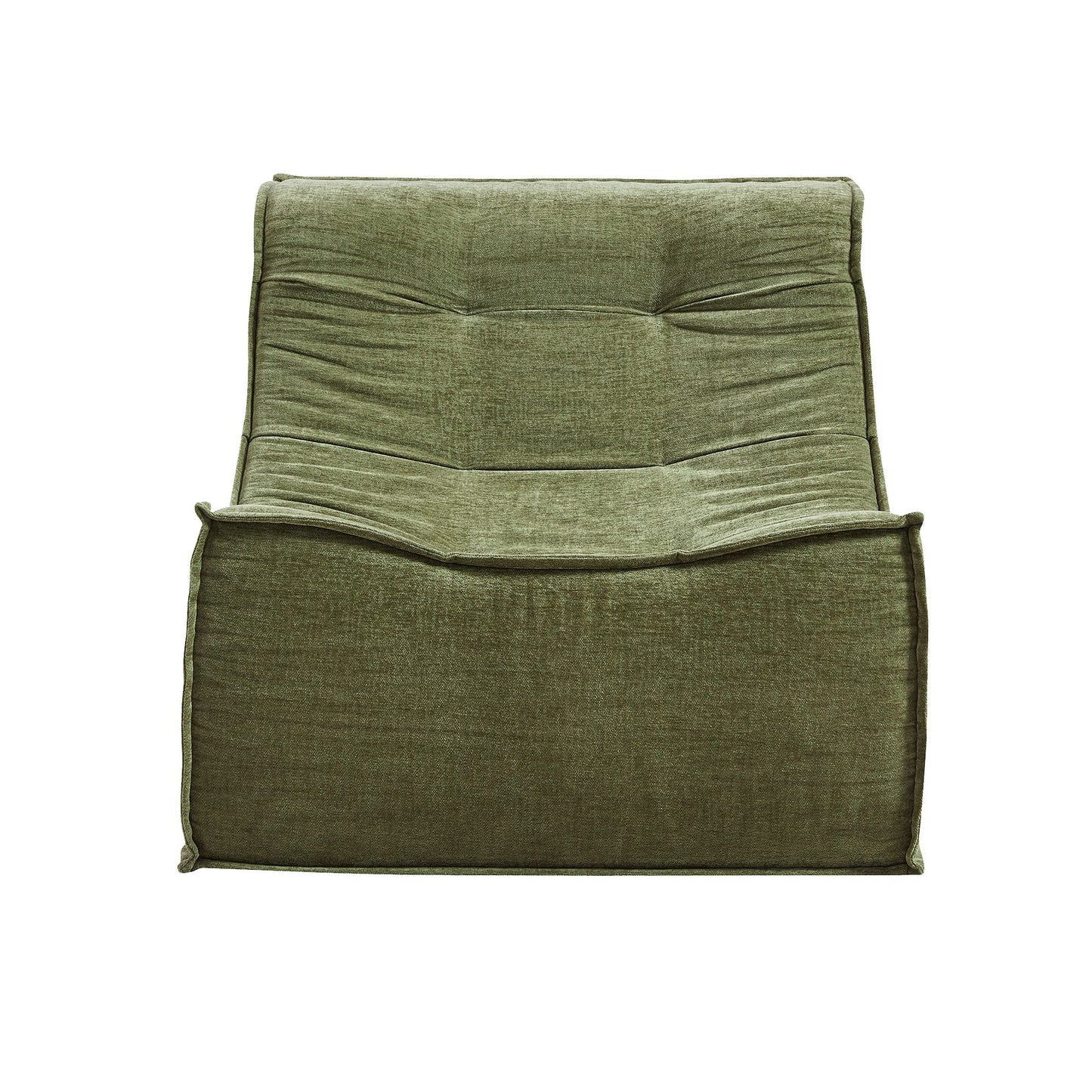Green Olives   Sofa Armless Chenille No Assembly Removable Cover Green
