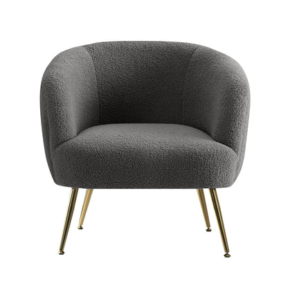 Isla Armchair Lounge Chair Accent Chairs Arm Armchairs Sherpa Boucle Charcoal