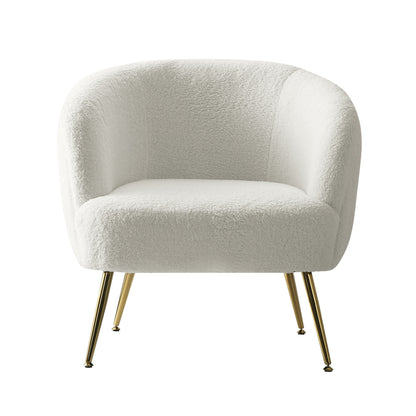 Poppy   Armchair Lounge Chair Accent Chairs Armchairs Sherpa Boucle Sofa White