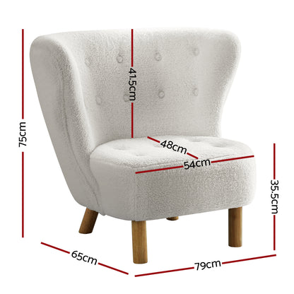 Liam Armchair Lounge Accent Chair Armchairs Couch Chairs Sofa Bedroom White