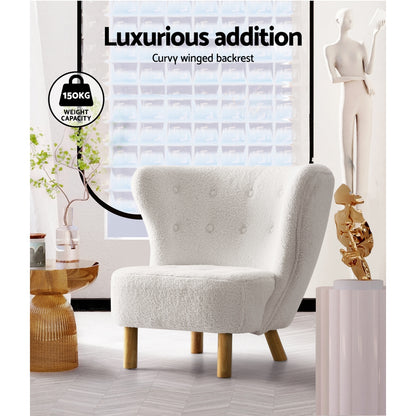 Liam Armchair Lounge Accent Chair Armchairs Couch Chairs Sofa Bedroom White