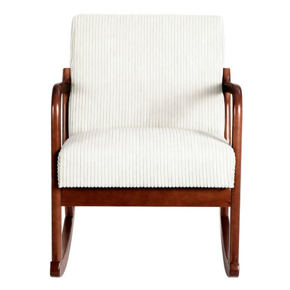 HO Rocking Armchair Lounge Chair Corduroy Beige
