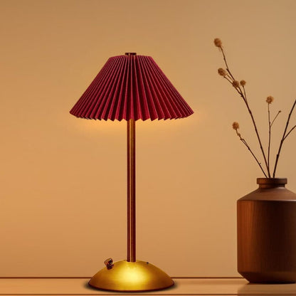 LED Table Lamp with 3 Brightness Levels, USB Desk Lamp for Bedside Desk Dining Table, Red