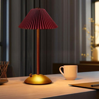 LED Table Lamp with 3 Brightness Levels, USB Desk Lamp for Bedside Desk Dining Table, Red