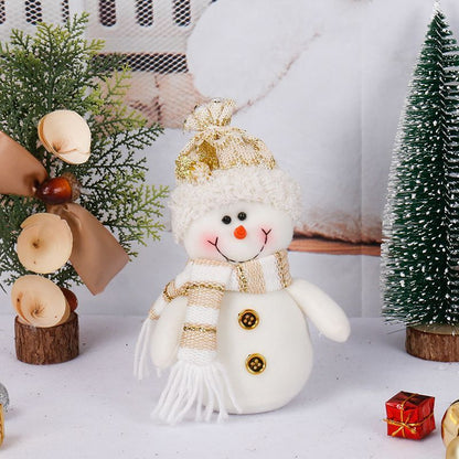 White Snowman Plush Doll, Christmas & Halloween Home Decoration Ornament, Holiday Gift