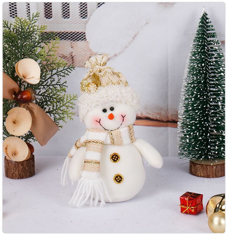 White Snowman Plush Doll, Christmas & Halloween Home Decoration Ornament, Holiday Gift