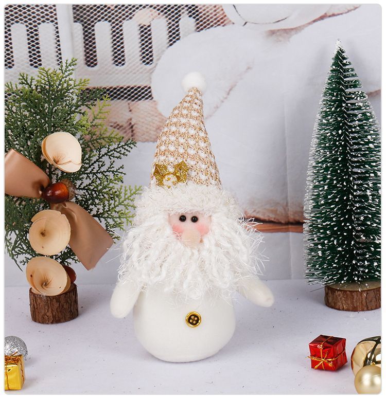 White Snowman Plush Doll, Christmas & Halloween Home Decoration Ornament, Holiday Gift