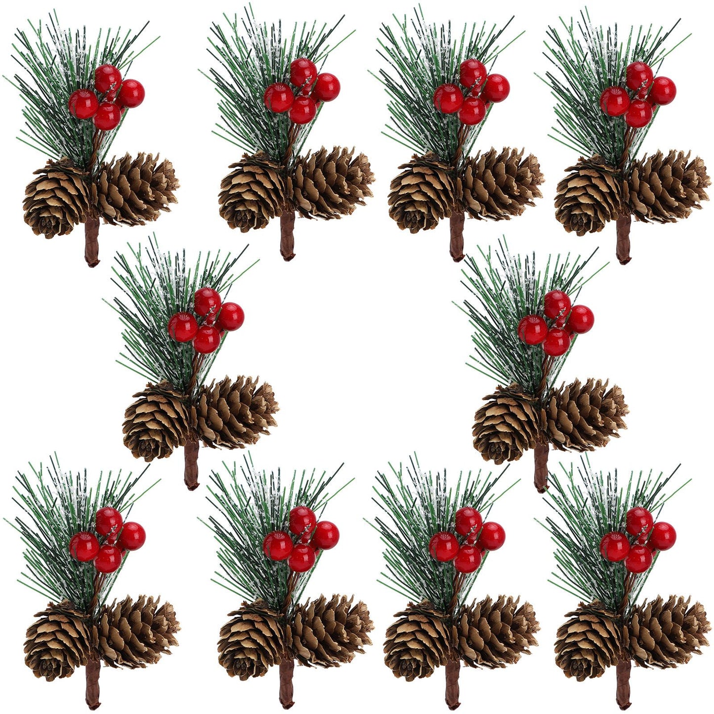 Mini Christmas Tree Accessories Pine Cones Pine Branches Christmas Decorations Small Flower Arrangements