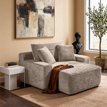 Modern Minimalist Modular Sofa - Light Grey