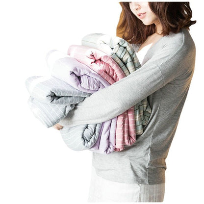 SHANGPIN Cotton Bedding Set Stripe 60 Thread Count 1.5m bed hat [quilt cover 200*230/bed hat 150*200] four-piece set