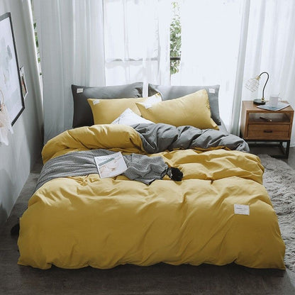 Qianjin Cotton Solid Color 4 Piece Bedding Set Sapphire Blue 1.5 m bed [bed sheet set] quilt cover 150*200cm bed sheet 180*230cm pillowcase 48*74*2