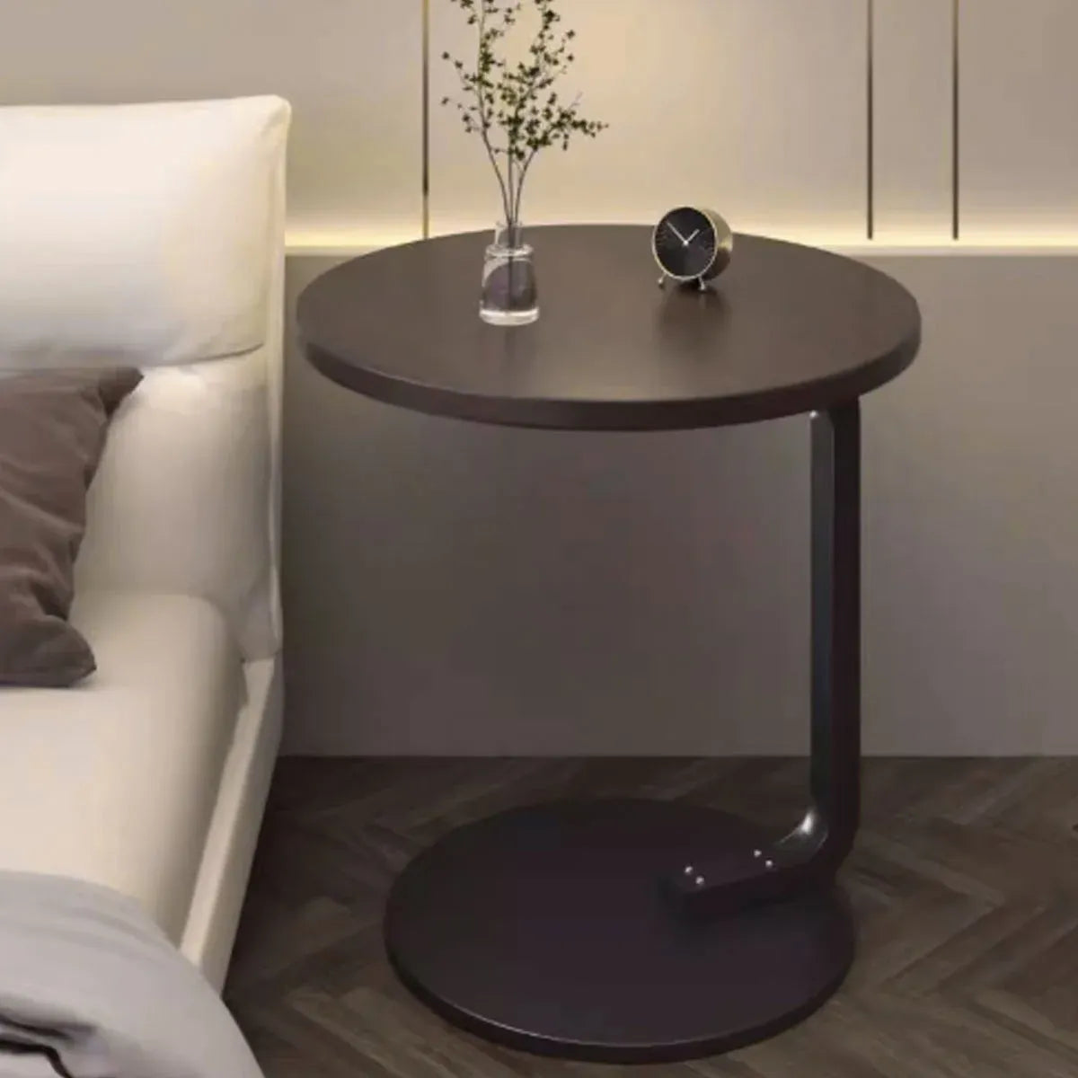 Small Round Coffee Table Simple Sofa Side Table Compact Modern Home Furniture