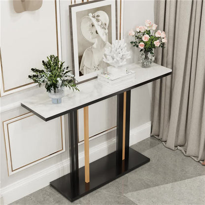 Arlo Duty Marble Entry Console Table Extra Large Sofa Table Accent Furniture