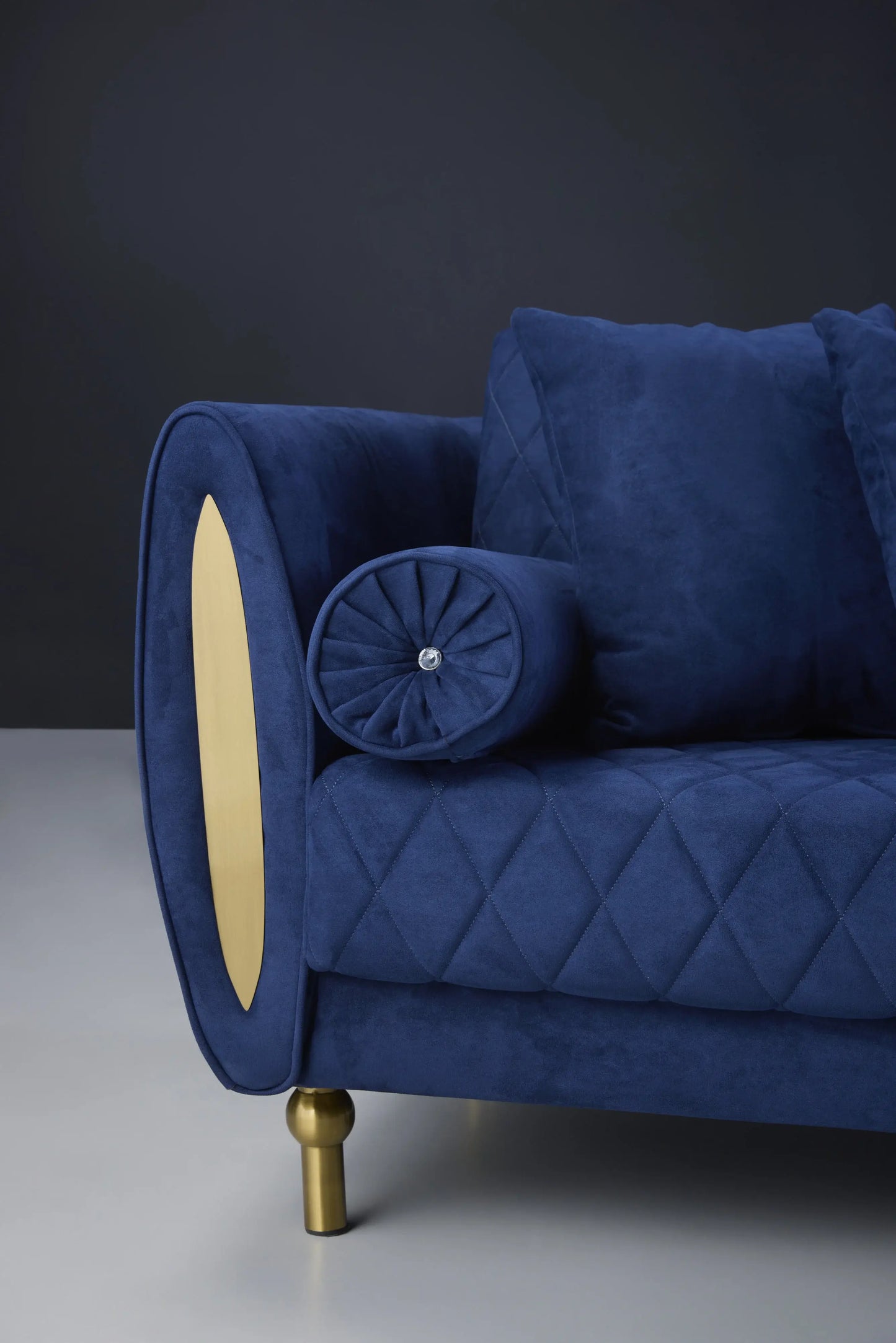 Ash Dark Blue 3 seater Sofa Quality Craftsmanship