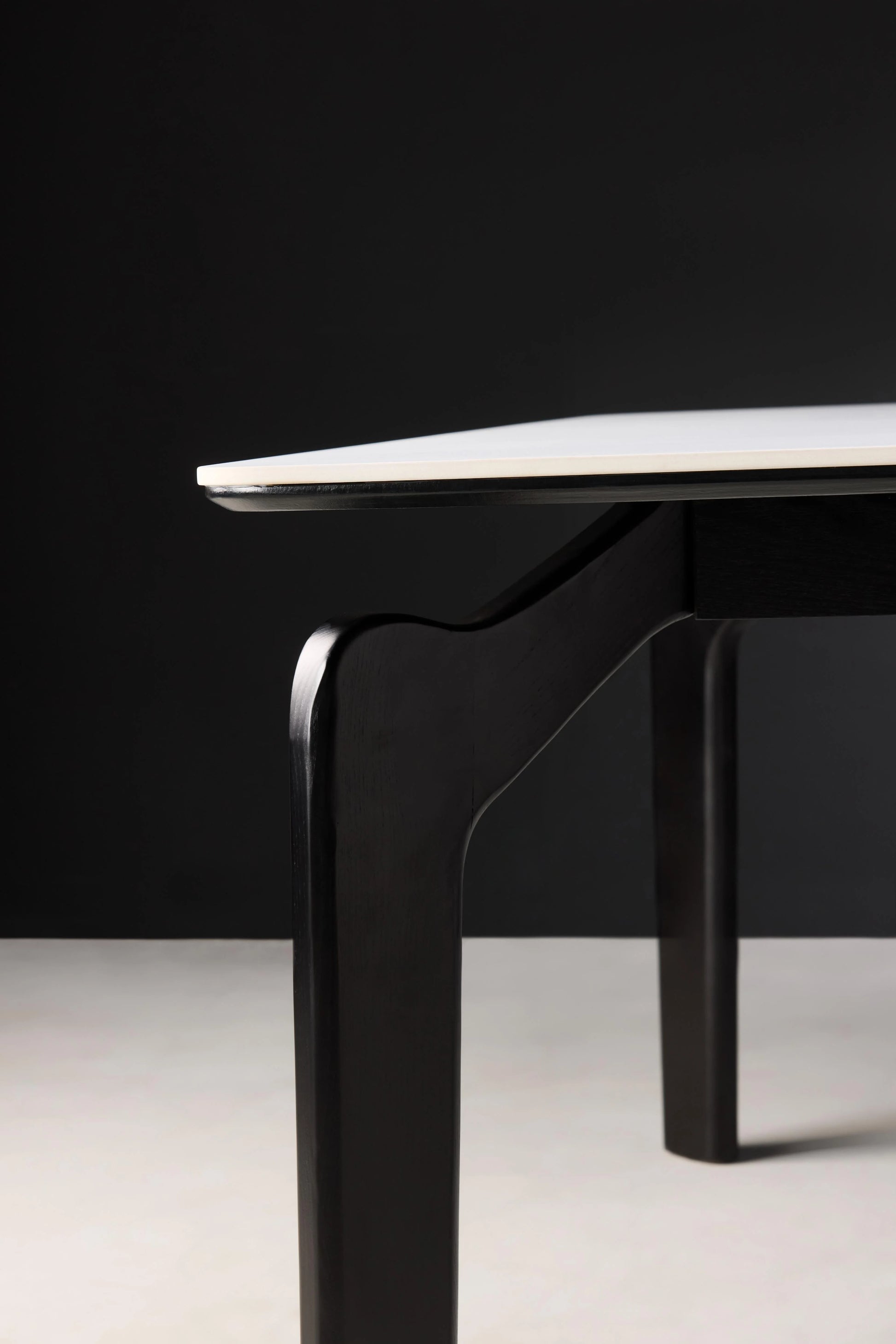 Aya White Dining Table with sturdy legs for stability and style