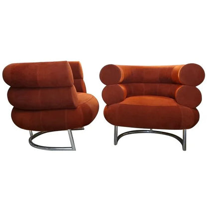 Cliff Teddy Fabric Chair With Stainless Steel Legs - Brown