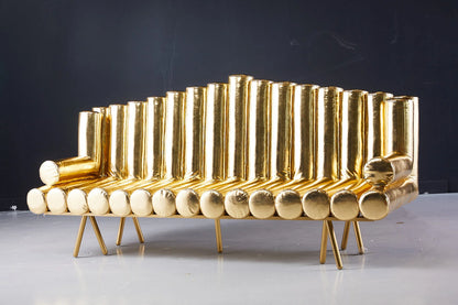 Cordelia Sofa Lavish Gold Display