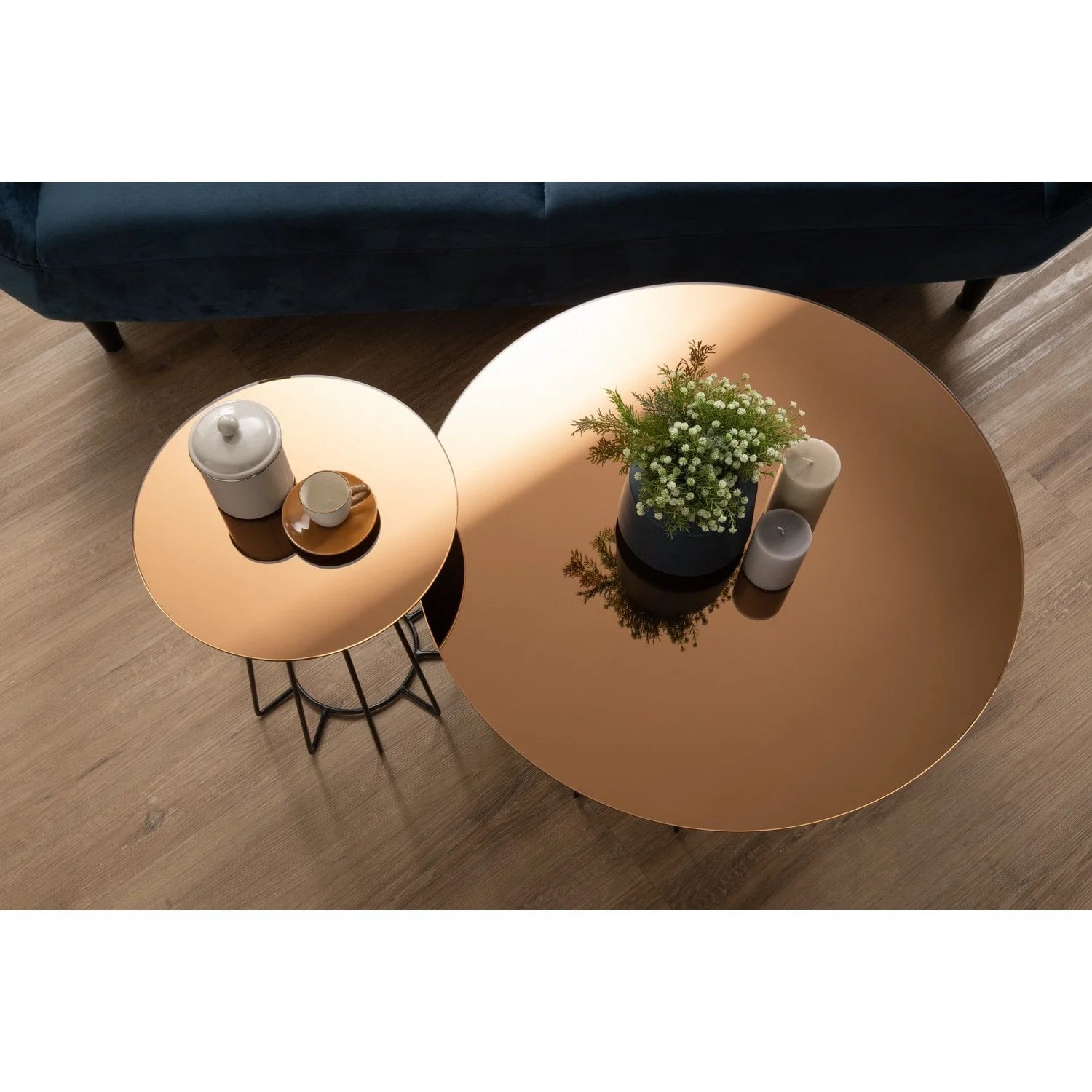 Cyrus Brown Lamp Table Top View