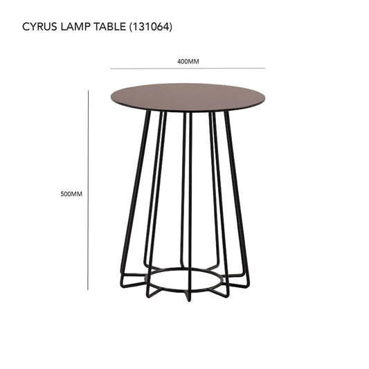 Cyrus Lamp Table Dimensions