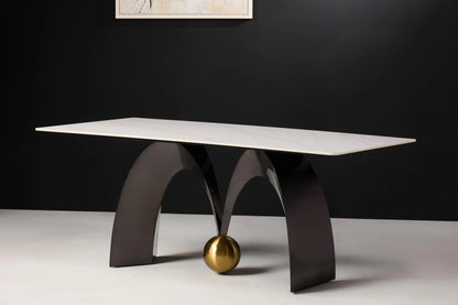 Elegant Luz 6-seater Dining Table - White 