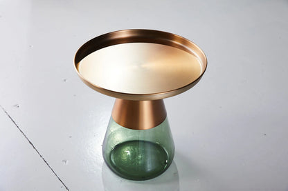Iron Tray Side Table - Metalic Surface