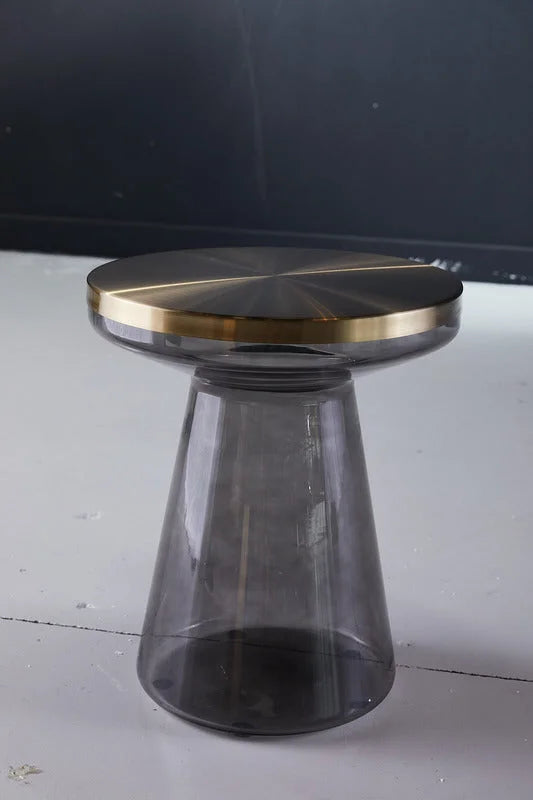 Iron Tray Side Table - Smooth Round Top