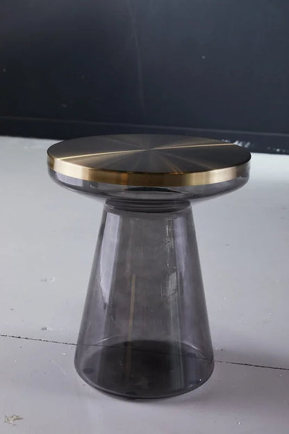 Iron Tray Side Table - Smooth Round Top