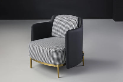 Kai Chair White and Black - Front View
