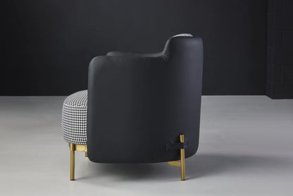 Kai Chair White and Black - Side View
