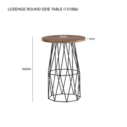 Lozenge Round Side Table Measurements Guides
