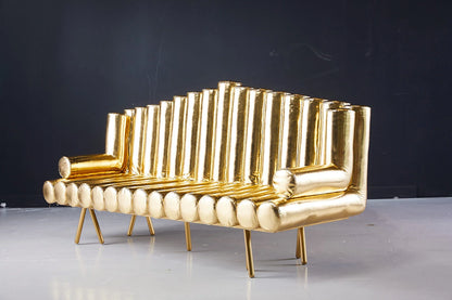 Luxurious Golden Sofa by Cordelia