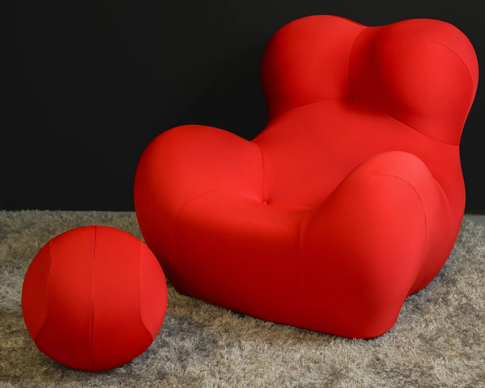 Milan Single Sofa Couch - Red