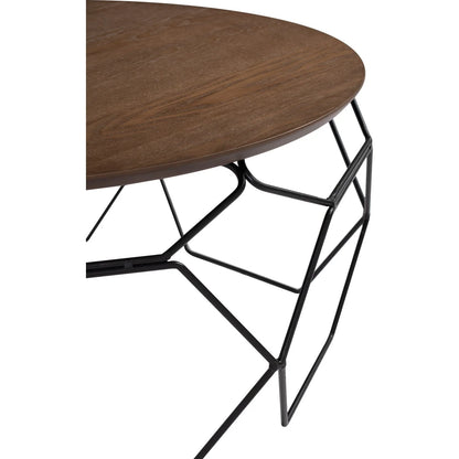 Nano Round Coffee Table Steel Base - Black